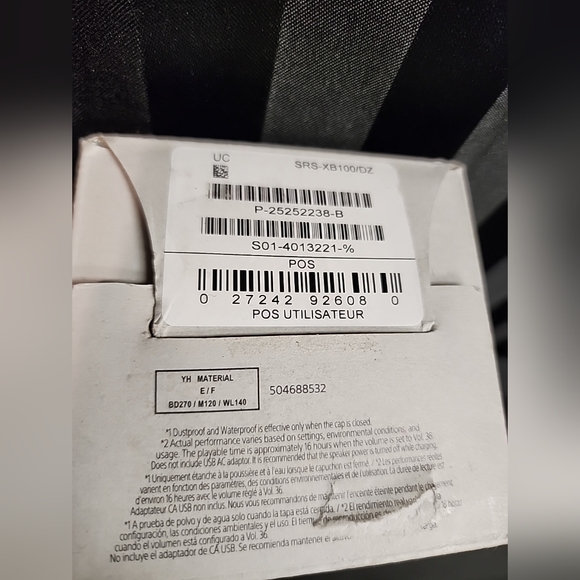 Sony XB100 Wireless Waterproof Bluetooth Speaker Hands Free Mic & Carry Strap - Picture 9 of 10